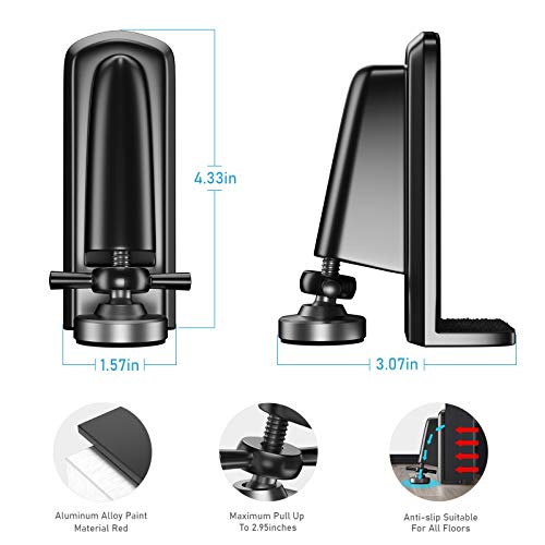 Geanli Portable Door Locks - Door Stoppers Security, Door Lock Replacement Parts, Heavy Duty Door Lock Door Jammer Door Blocker Device for Apartment/Travel/Hotel/Home (Black) - Image 5
