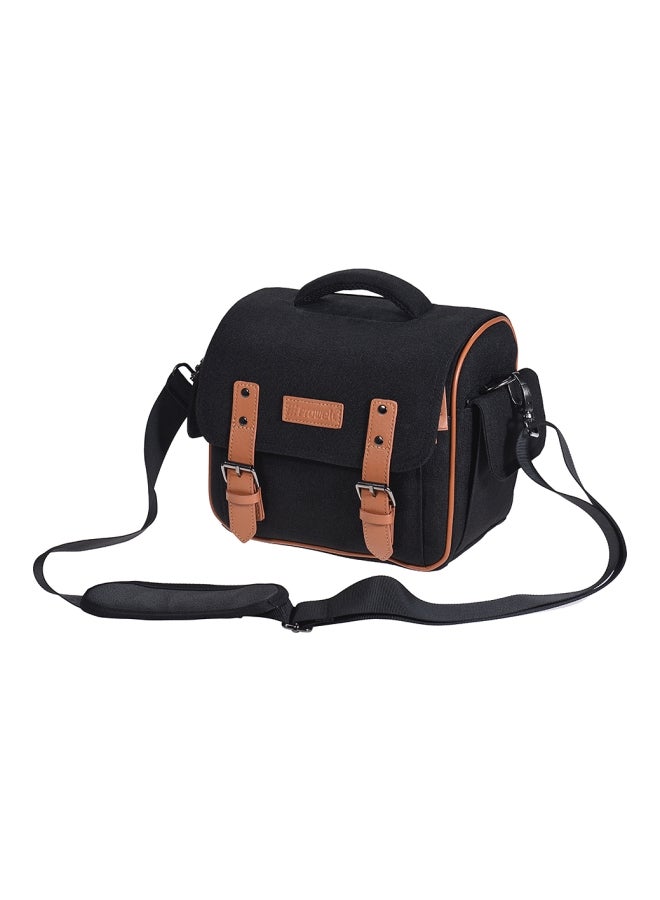 Protective Camera Messenger Bag For Canon/Nikon/Sony/Panasonic/Olympus Black/Brown  - Image 1