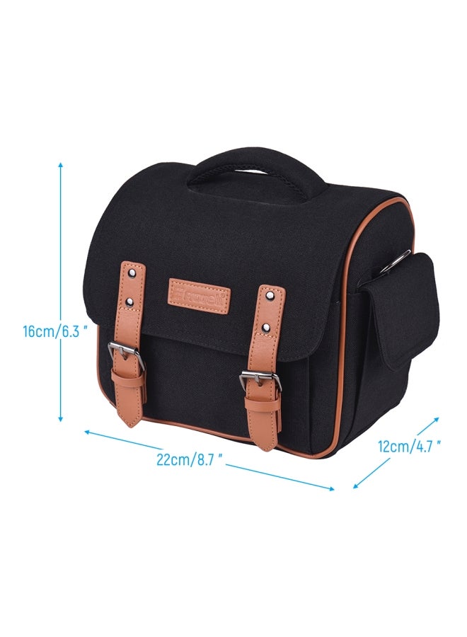 Protective Camera Messenger Bag For Canon/Nikon/Sony/Panasonic/Olympus Black/Brown  - Image 5