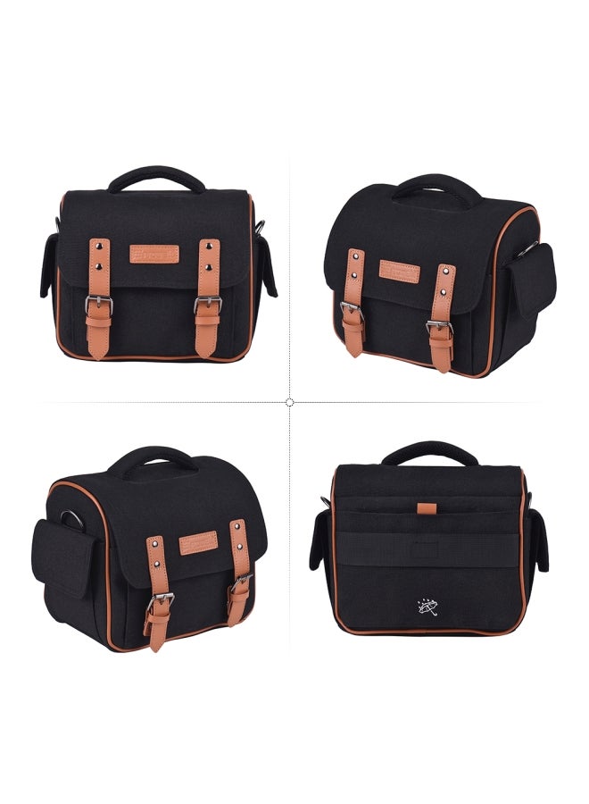 Protective Camera Messenger Bag For Canon/Nikon/Sony/Panasonic/Olympus Black/Brown  - Image 2