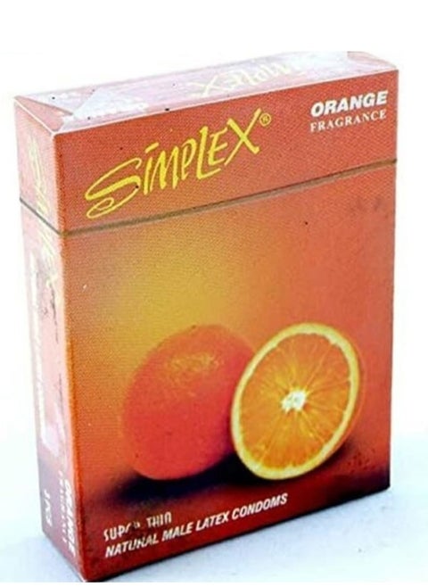 SIMPLEX Orange Condoms - 3PCS.