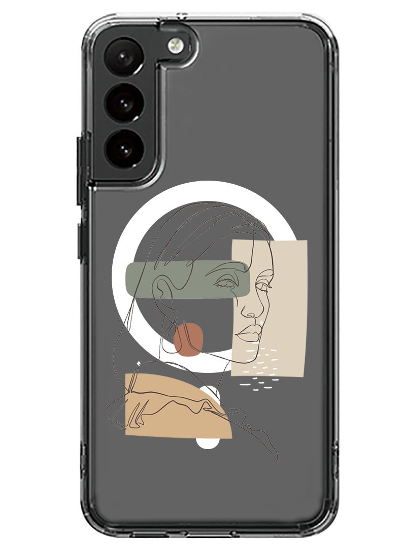 Theodor Magnetic Case for Samsung Galaxy S23 Plus 6.6-inch Compatible with MagSafe Wireless Charging, Shockproof Phone Bumper Cover Women B - Image 1