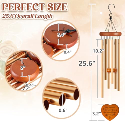 Damaigiift Thank You Gifts for Women, Thank You Gifts Wind Chimes - with Gratitude Message, Thanksgiving Appreciation Gift for Boss, Teacher, Coworkers, Employee, Nurse, Pastor, Mentor, Doctor, Friend - Image 5