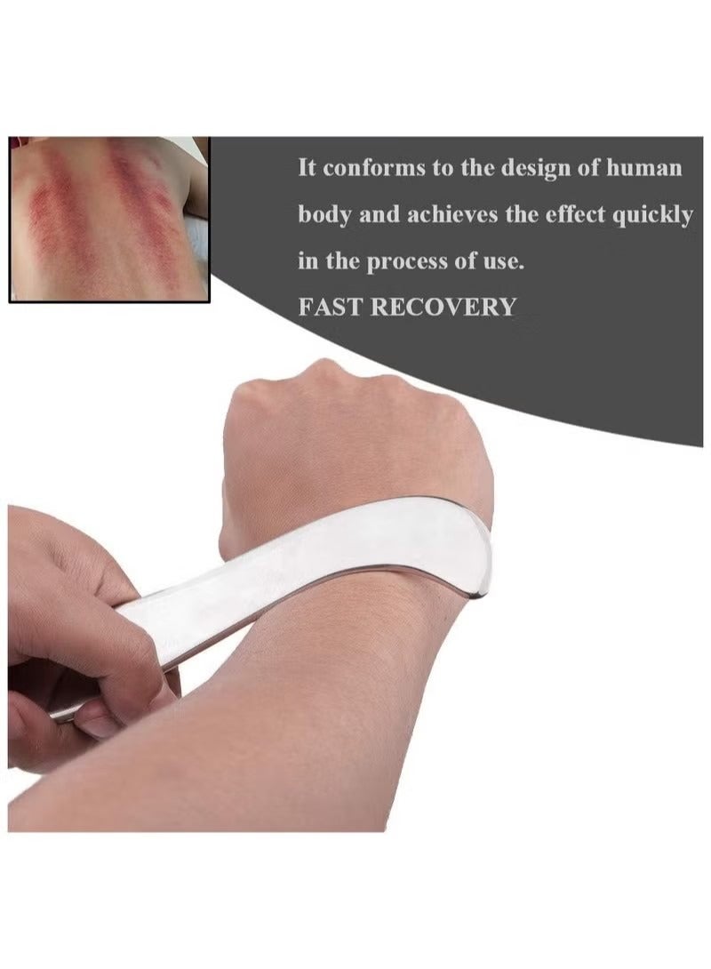 general Stainless Steel Gua Sha Scraping Massage Tool Muscle Scraper Soft Tissue Mobilization Physical Therapy for Back Legs Arms (2 PCS) - Image 2