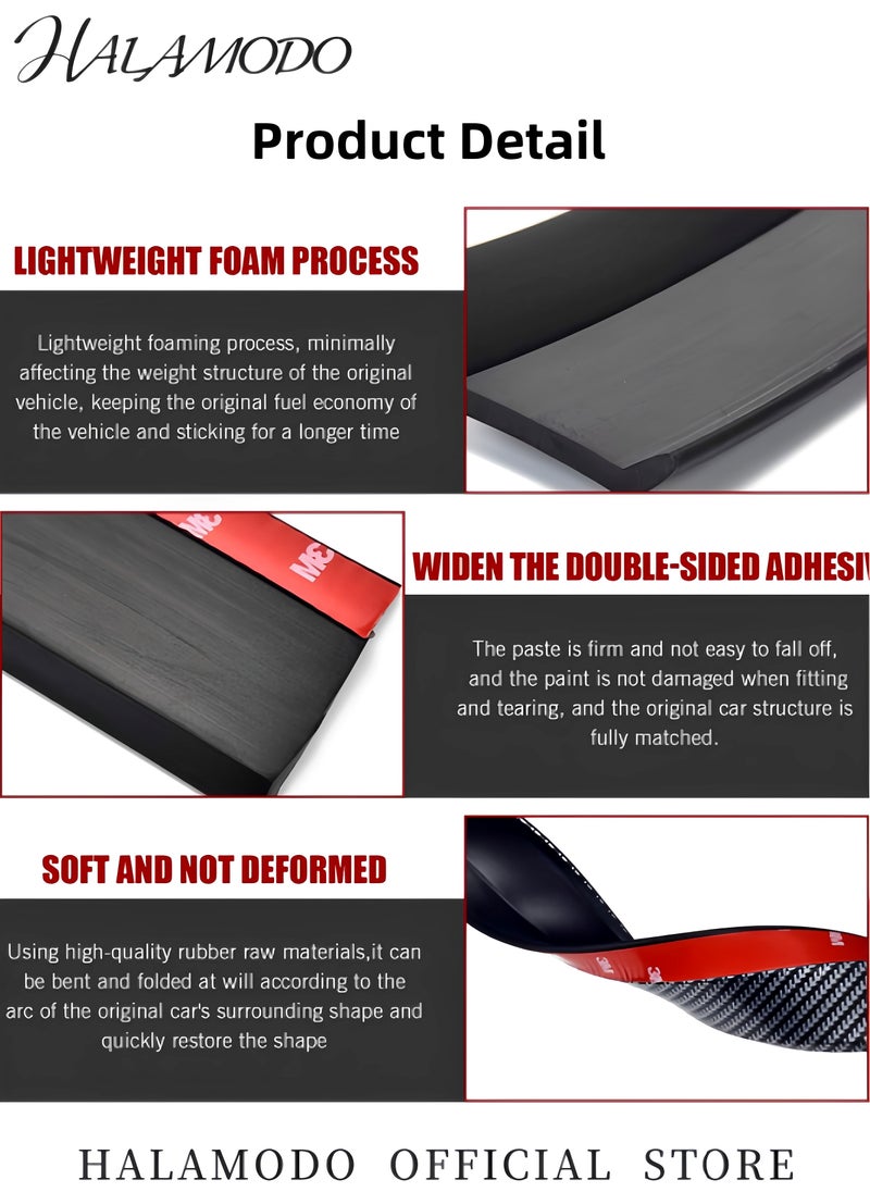 Beauenty 1PC Car Front Bumper Lip Carbon Fiber Front Lip Anti-Collision Rubber Strips Front Lip Spoiler Waterproof Protection Universal Auto Parts Fit for Most Cars  Suvs  - Image 5