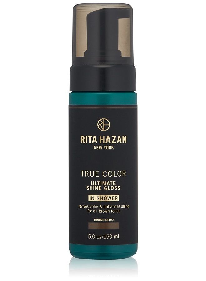 Rita Hazan جلوس ريتا هازان النهائي لتلوين الشعر الحقيقي - يعزز لون الشعر مع لمعان صحي - علاج شعر لامع - تصميم عبوة جديدة - 5 أوقية. جلوس للشعر البني - Image 1