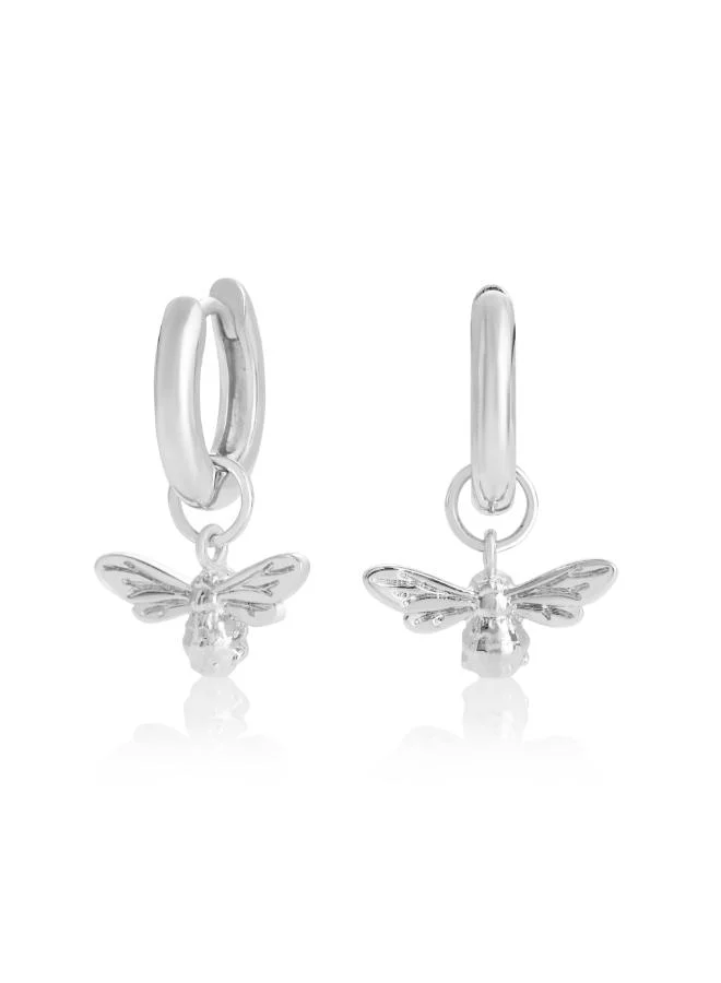 Olivia Burton Women's Sterling Silver and Brass Huggie Hoop Earrings