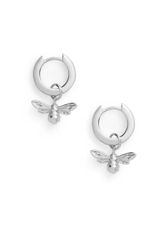 Olivia Burton Women's Sterling Silver and Brass Huggie Hoop Earrings