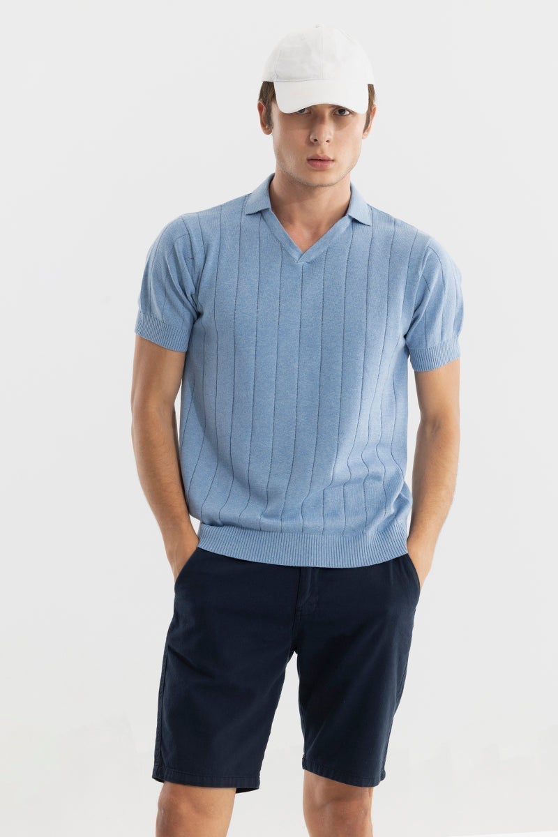 SNITCH Nordic Blue Polo T-Shirt - Image 5