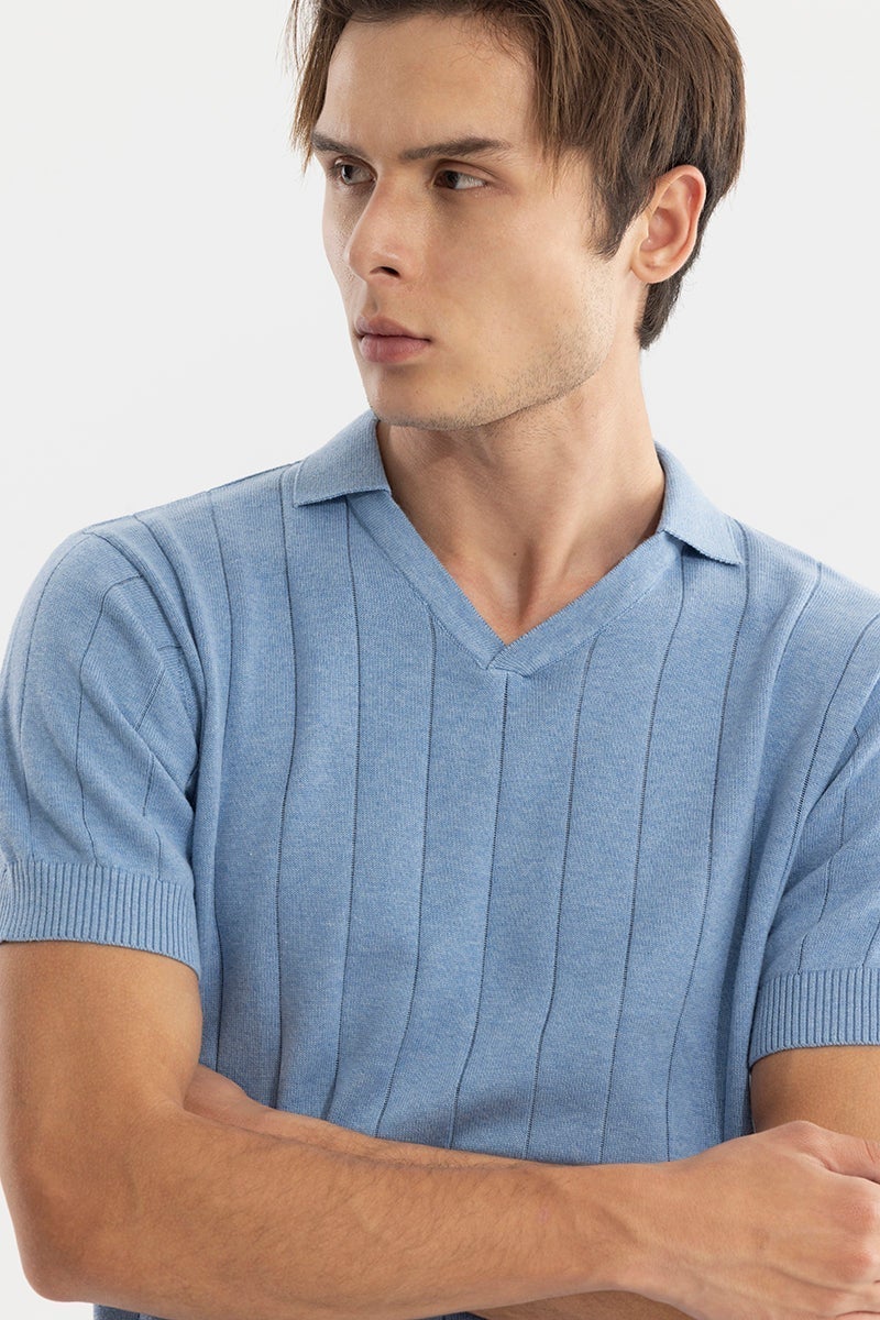 SNITCH Nordic Blue Polo T-Shirt - Image 4