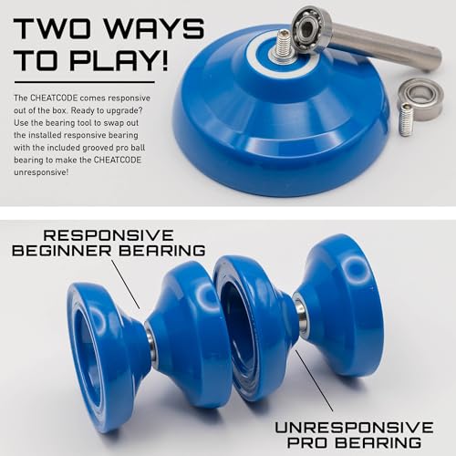Cheatcode Yoyo by Brandon Vu | Master Fingerspin Tricks | A Responsive & Unresponsive Yo-yo for Kids, Teens & Adults | Great Yo Yo For Beginners | Extra Professional Ball Bearing Kit Included | Offset - Image 4