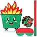 Soulchen Dumpster on Fire Piata 15 x 11 Inch Piata with Bat Blindfold Confetti and Stick for Birthday Party Baby Shower Photo Props Cinco De Mayo Fiesta Decoration Teens Adults Christmas Supplies - Image 2