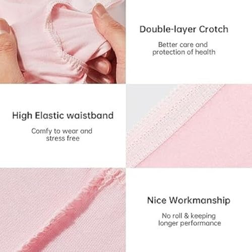VAIDUE Women's Disposable Underwear Panties | 5 Packs Pure Female Underwear | Pure Cotton Ladies Brief Panties for Travel Outdoor Travel, Spa, Emergencies, Multicolor - Image 4