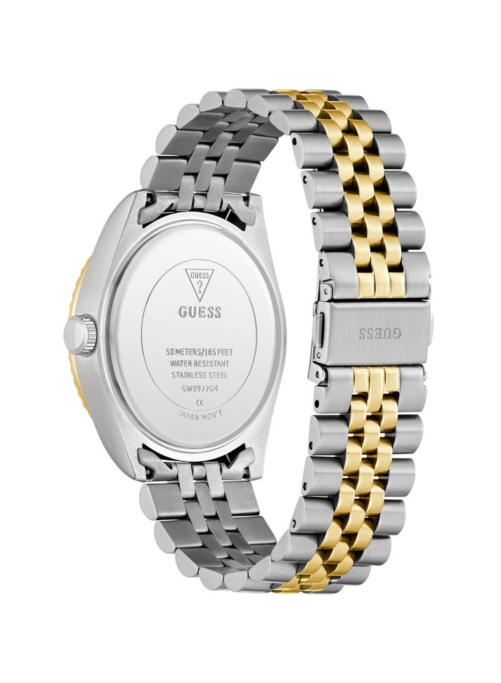 GUESS Mens 2-Tone Multi-function Date Watch - Image 2