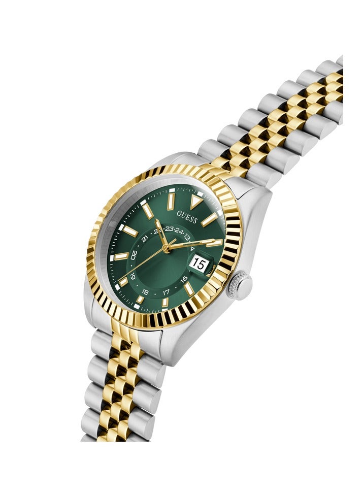 GUESS Mens 2-Tone Multi-function Date Watch - Image 4