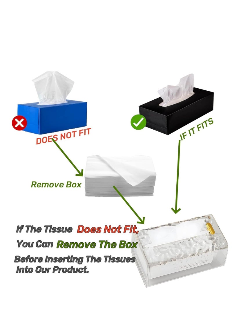 TRASSLE Acrylic Tissue Box Holder Wall Mounted,Transparent Tissue Dispenser with Cover,Drill Free, Self Adhesive, Tissue Storage for Bathroom Bedroom, Vanity,Kitchen, Living room,Office - Image 2