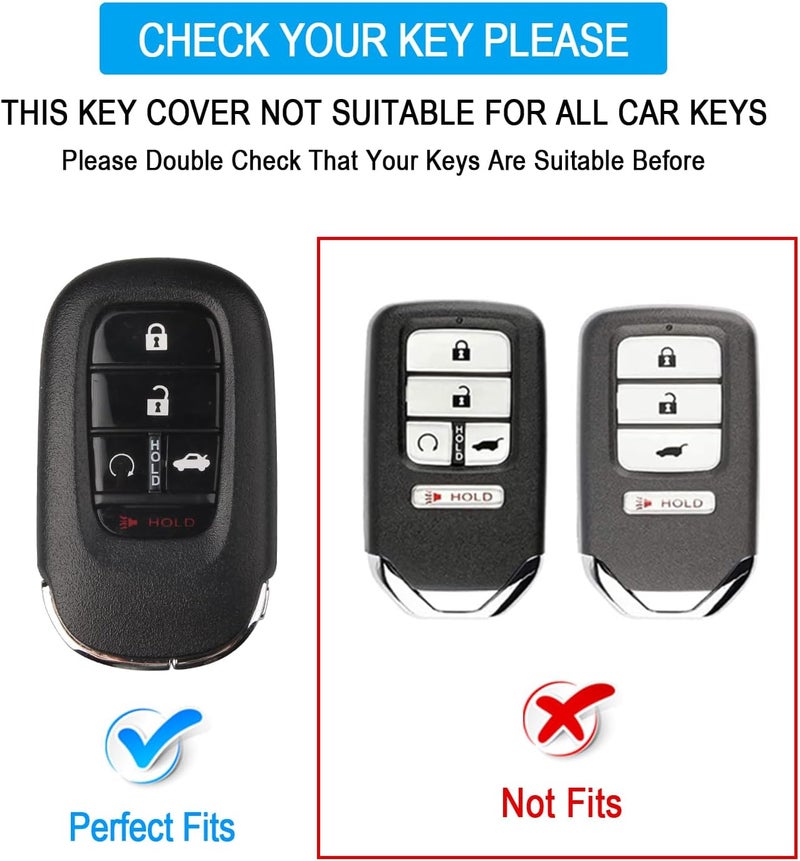 QBUC for Honda Key fob Cover with Keychain,Compatible with 2022 2023 2024 2025 Honda Accord Civic HRV CRV Pilot - Image 2
