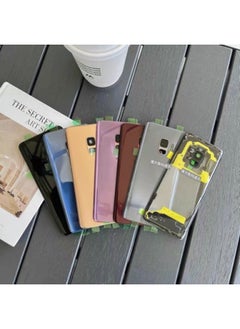 غطاء خلفي للبطارية لهاتف SamsungS9 S9Plus غطاء خلفي زجاجي G9650 شاشة خارجية خلفية خلفية إطار مرآة إطار سفلي اللون: أسود-النماذج القابلة للتطبيق: S9splus معيار واحد
