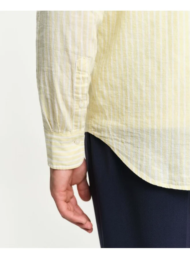 GANT Gant Regular Cotton Linen Stripe Shirt