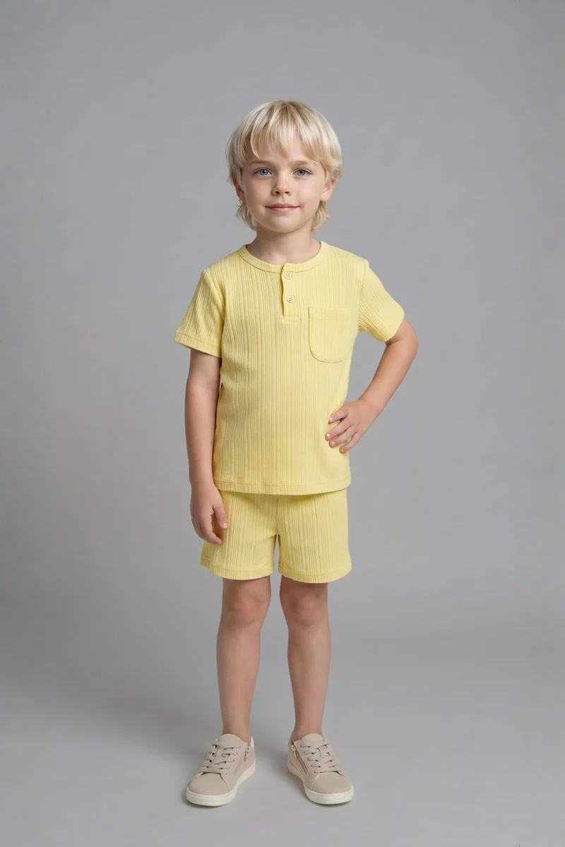 ديفاكتو Baby Boy Top Shorts 2 Piece Pyjama Set