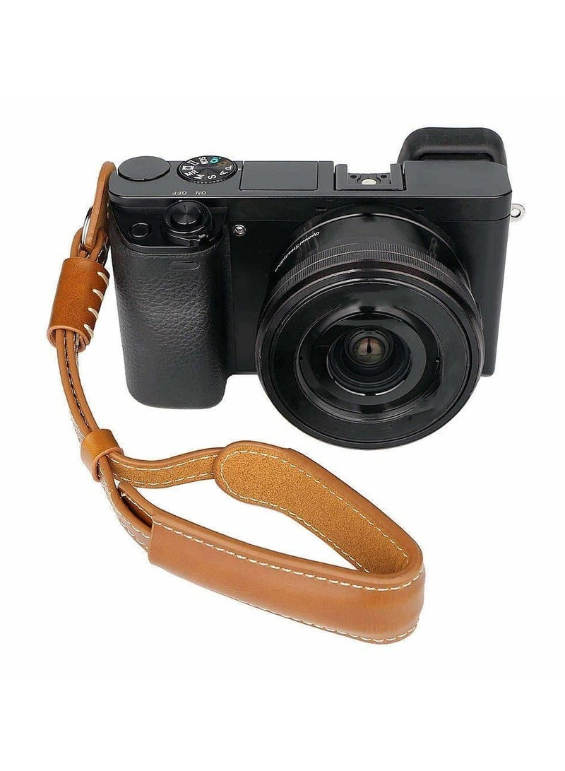 CMGTYYD Premium Leather Camera Hand Strap - Ergonomic Wrist Strap for DSLR/SLR/Mirrorless Cameras, Secure & Comfortable Grip for Photographers, Quick-Release Design (Fits Canon/Nikon/Sony/Fujifilm)  - Image 4