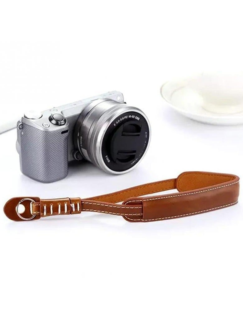 CMGTYYD Premium Leather Camera Hand Strap - Ergonomic Wrist Strap for DSLR/SLR/Mirrorless Cameras, Secure & Comfortable Grip for Photographers, Quick-Release Design (Fits Canon/Nikon/Sony/Fujifilm)  - Image 5