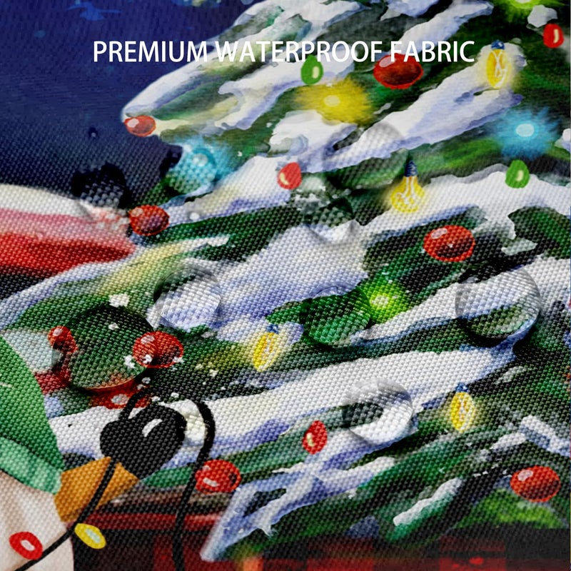 Bivinar GNOME CHRAFF SARTAIN 72 × 72 بوصة عيد ميلاد سعيد شاحنة حمراء مع شجرة عيد الميلاد ستارة شتاء ليلي نجم نجم الثلج ستارة دش دش - Image 5