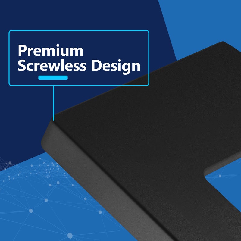 LIDER Decorator Wall Plate, Temperature and Impact Resistant UL Listed, Polycarbonate Thermoplastic, Matte Finish, Screwless Switch Cover for Modern Decoration, Mid-Size 1-Gang 4.88" x 3.11", Black - Image 2