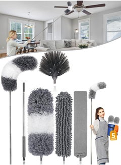 Eoptify Microfiber Feather Duster with 100-Inch Extendable Pole, Removable & Washable Head, Scratch-Resistant Hat for Home, Office, and Car Cleaning  - Image 1