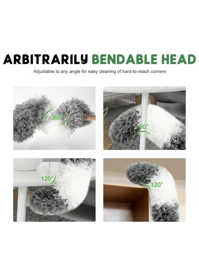 Eoptify Microfiber Feather Duster with 100-Inch Extendable Pole, Removable & Washable Head, Scratch-Resistant Hat for Home, Office, and Car Cleaning - Image 5