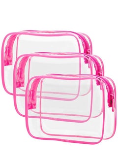 KASTWAVE Hand Bag Clear Makeup Bags Clear Cosmetics Bag Transparent Tote Bag Thick PVC Zippered Toiletry Carry Pouch Waterproof Makeup Artist Large Bag Diaper Shoulder Bag Beach Bag  - Image 1