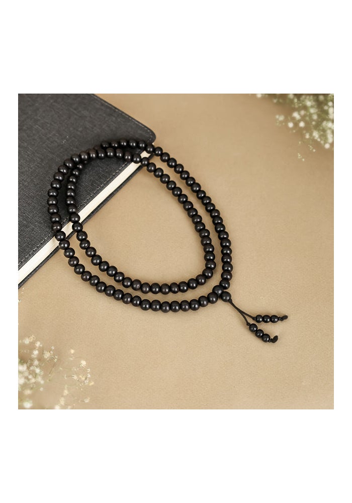 Divine Hindu Karungali Stretchable Mala 108 Beads for All - Image 1