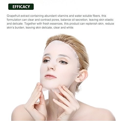 Mond'sub MONDSUB GrapeFruit Beauty Skin Care Face sheet Facial Mask with Natural Extract Oil Controlling Awakening and Refreshing Skin 25gm each for Women and Men Pack of 9 - Image 5