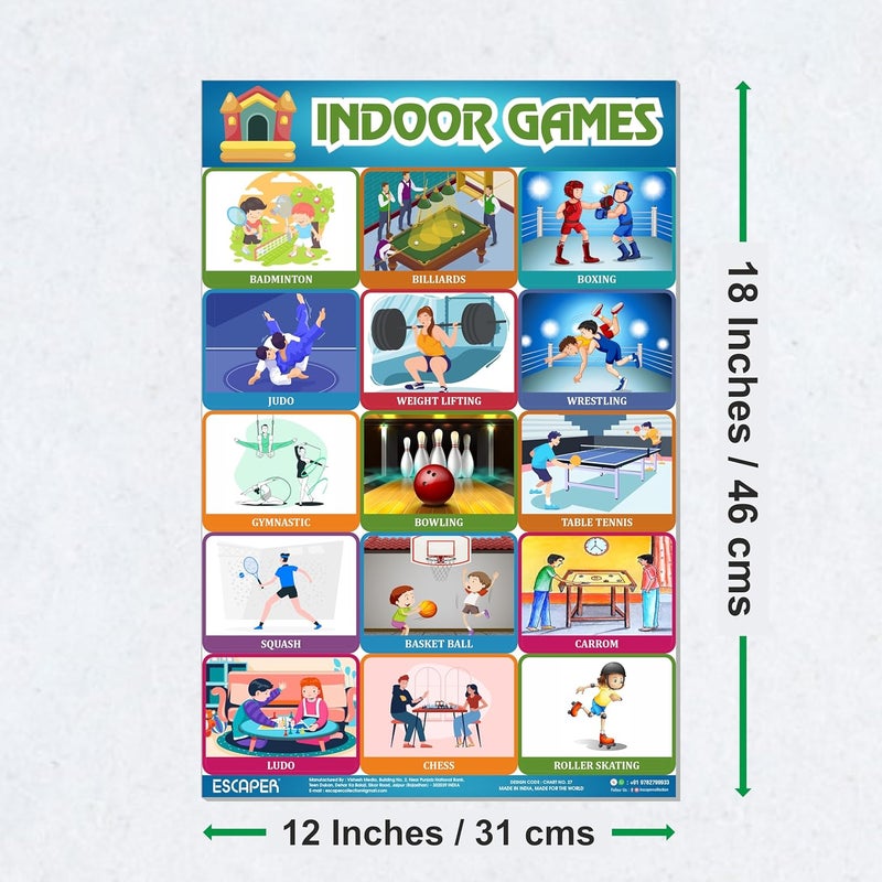 ESCAPER لوحات ألعاب داخلية لتعلم الأطفال (11.5 × 17.5 بوصة) ، لوحة ألعاب داخلية ، مواد دراسية للأطفال ، لوحات تعليمية للأطفال ، كتب تعلم للأطفال ، كتب للأطفال - Image 2