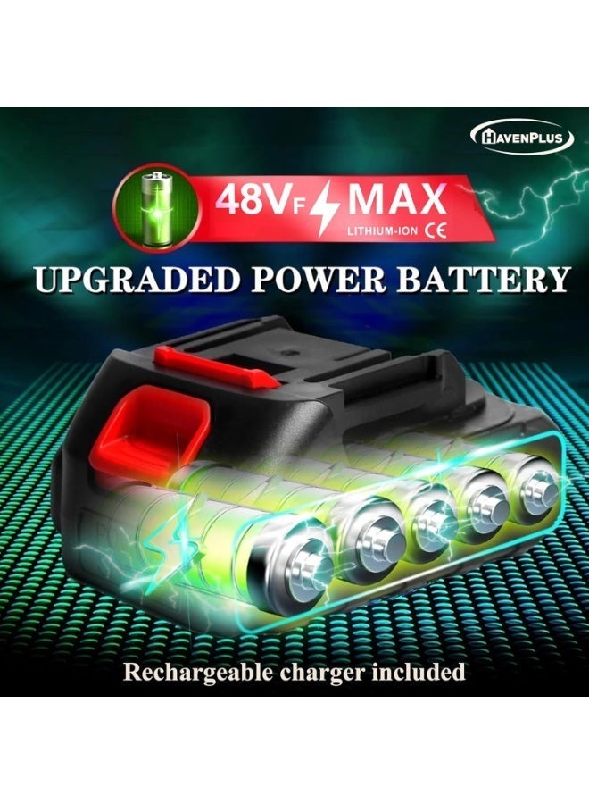 هافن بلس Portable Camping Fan, 21V Lithium Battery-Powered, Strong Wind, Low Noise, 48Vf MAX - Image 5
