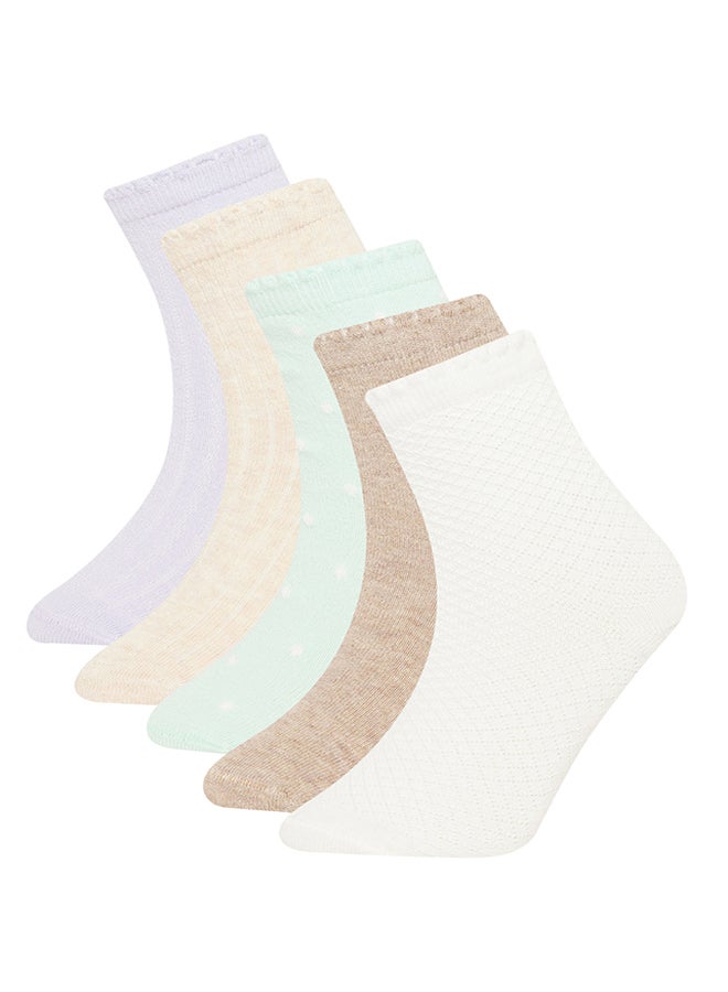 DeFacto BabyGirl High Cut  Socks - 5 Pieces - Image 1