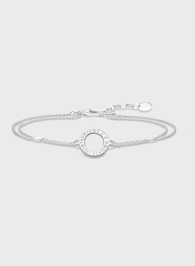 Thomas Sabo Thomas Sabo 925 Sterling Silver Glam & Soul Two Layered Silver Bracelet For Women