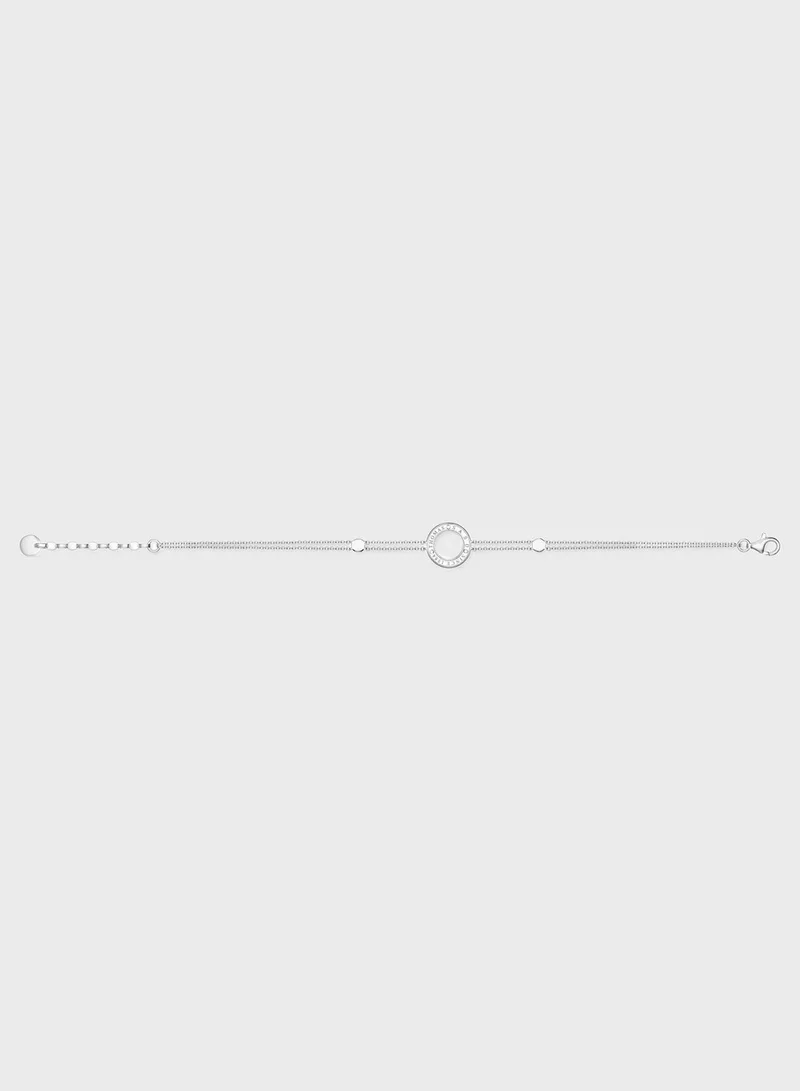 Thomas Sabo Thomas Sabo 925 Sterling Silver Glam & Soul Two Layered Silver Bracelet For Women