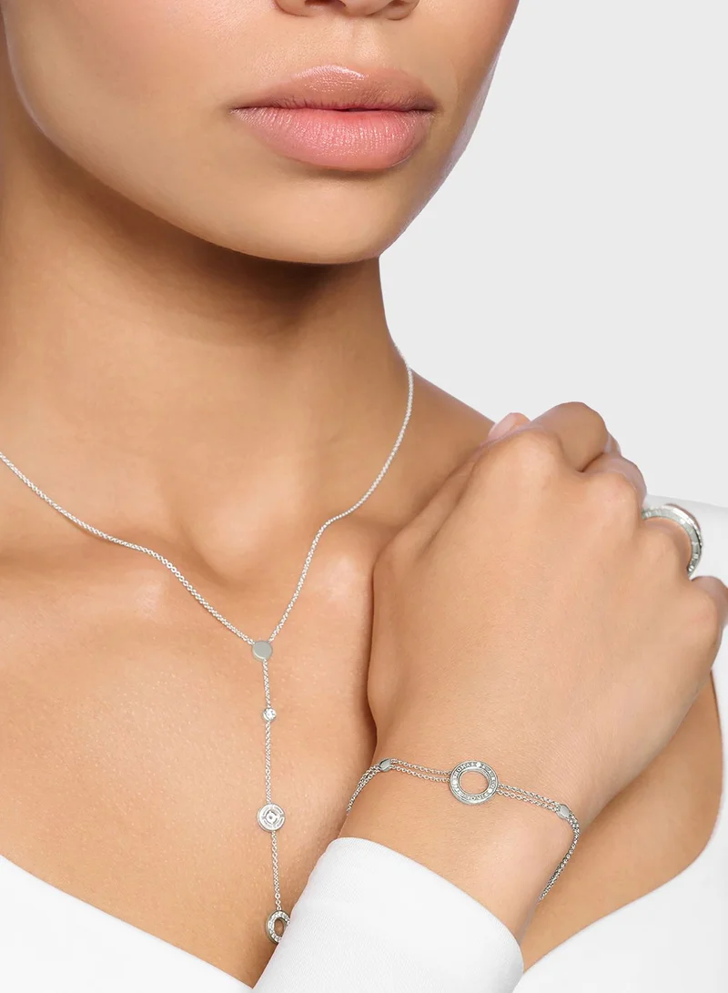 Thomas Sabo Thomas Sabo 925 Sterling Silver Glam & Soul Two Layered Silver Bracelet For Women