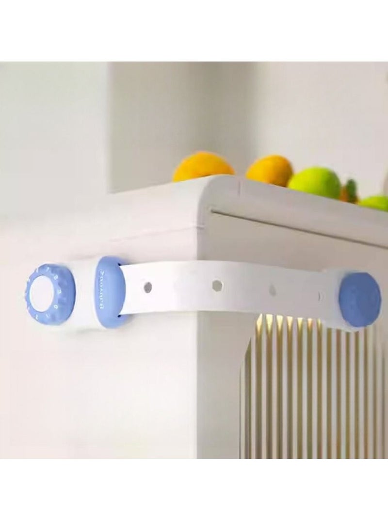 BABYBBZ 3PCS Cabinet Locks for Babies with Password, Adhesive Locks for Fridge Cabinets Length Adjustable - Image 1