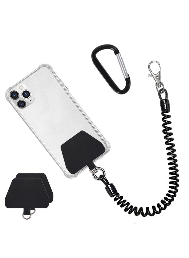 phomemo 2-Pack Universal Phone Lanyard , Adjustable Anti-Drop Wrist Strap for Hands-Free Skiing Hiking and Cycling (Black) - Image 1