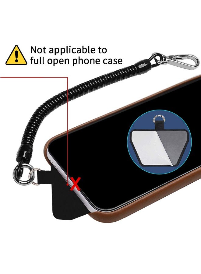 phomemo 2-Pack Universal Phone Lanyard , Adjustable Anti-Drop Wrist Strap for Hands-Free Skiing Hiking and Cycling (Black) - Image 2