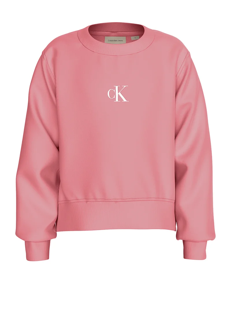 Calvin Klein Jeans Kids Logo Crew Neck Sweatshirt