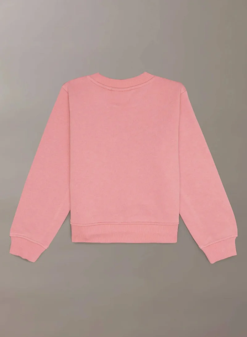 كالفن كلاين جينز بلوزة أطفال بياقة دائرية وشعار