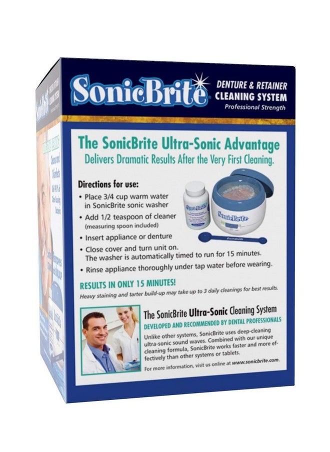 SonicBrite Denture / Retainer Cleaning Kit - Clean Any Removable Dental Device With A Powerful Sonic Bath - Cleaner For Night & Mouth Guards, Aligners & More - Powerful Cleaning System  - Image 3