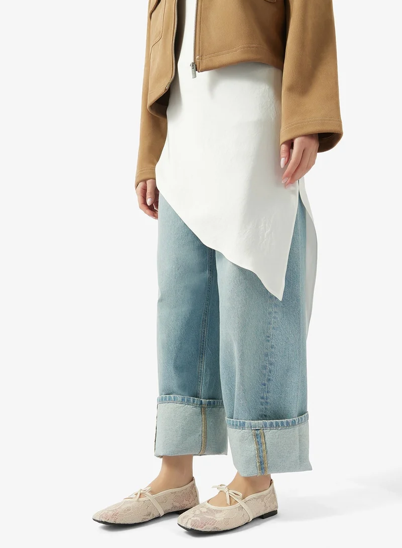 Ginger Embroidered Detail Mary Janes