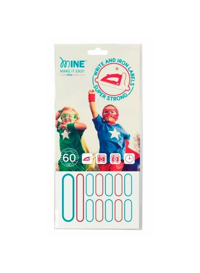 Mine Stamp - Write And Iron Labels - 60 Pcs - Image 1