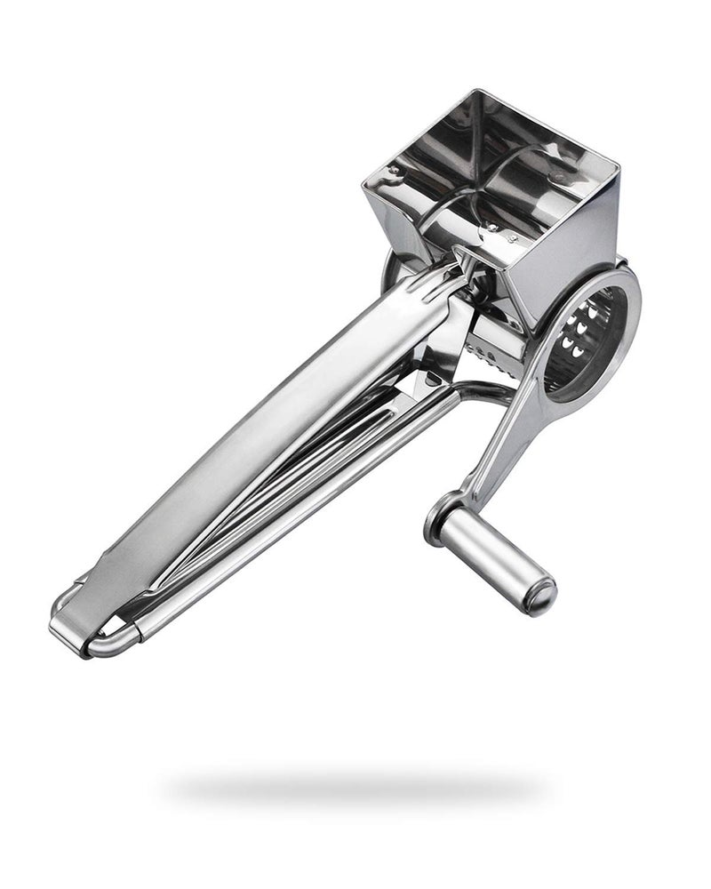 TONMA JP TONMA Multipurpose Rotary Cheese Grater with 1 Stainless Steel Handheld Drums for Parmesan, Mozzerella, Vegetables and More, Ergonomic Design - Image 1