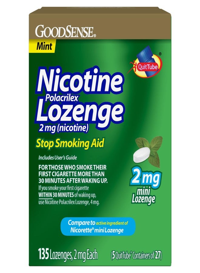 GoodSense Mini Nicotine Polacrilex Lozenge, 2 mg (Nicotine), Mint Flavor, 135 Count - Image 1