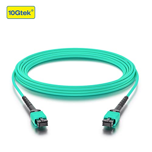 10Gtek Fiber Patch Cable - MPO to MPO OM3 Multimode 8-core Fiber Jumper Patch Cord for QSFP+Transceivers, 3m(10ft) - Image 2